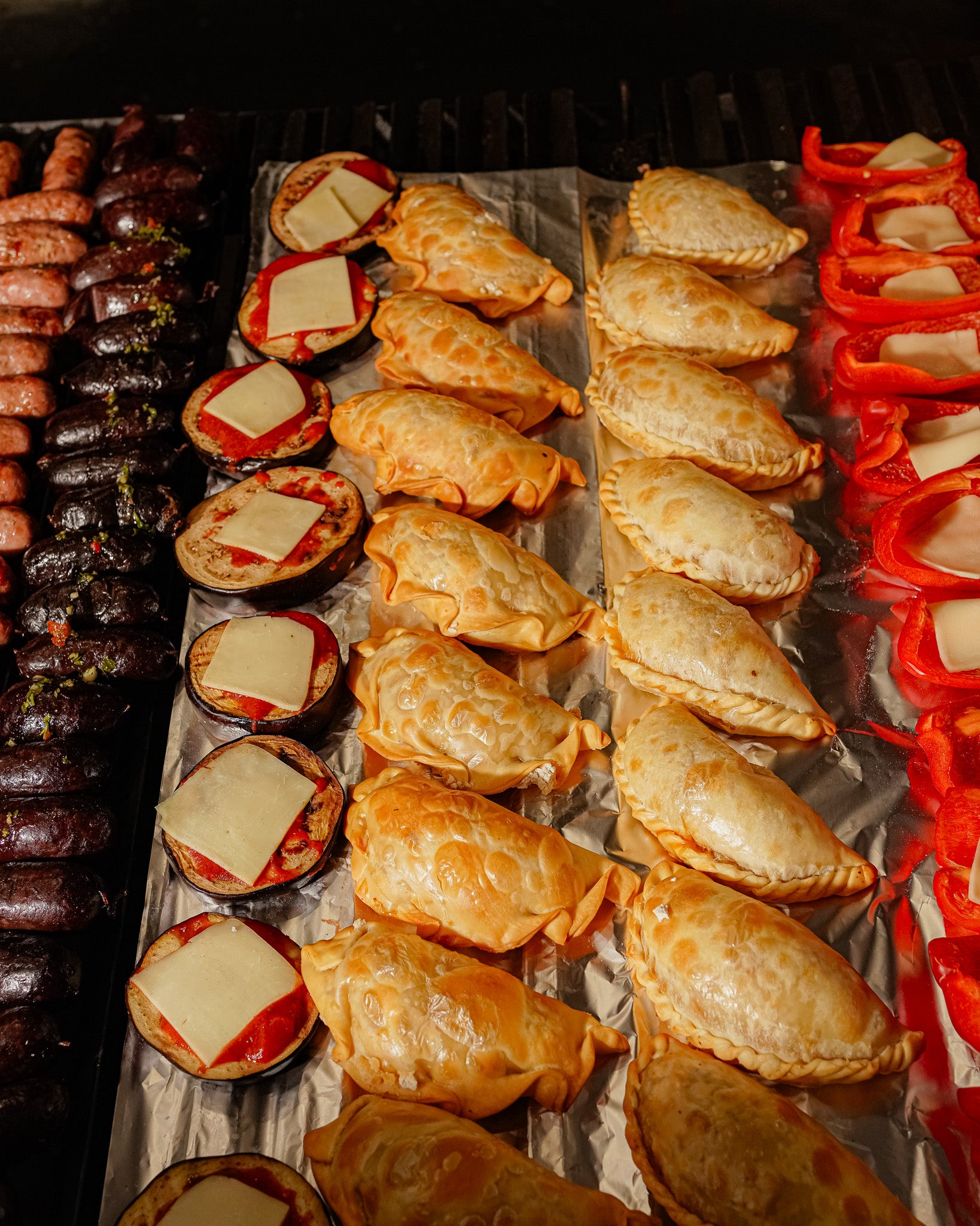 Selection of Argentine meats ready to be served