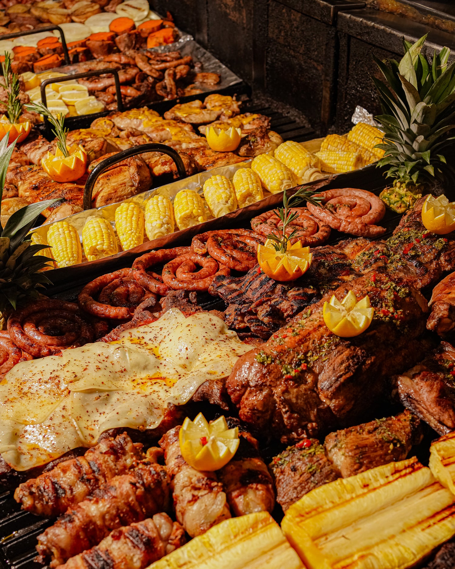 All-you-can-eat Argentine steakhouse with open parrilla